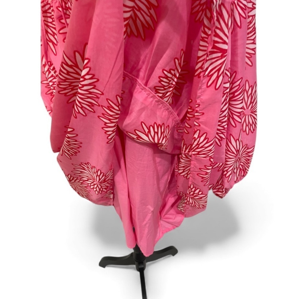J.Marie Pink Floral Tiered Peasant Dress Size M | Lined | Boho Resort Style - Picture 6 of 9